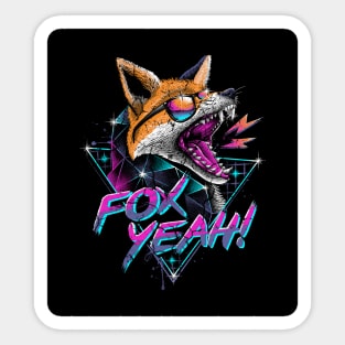 Fox Yeah cyberpunk Sticker